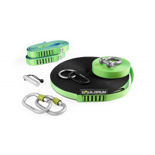 Slacker Slackline Set 30 m s popruhem Neon