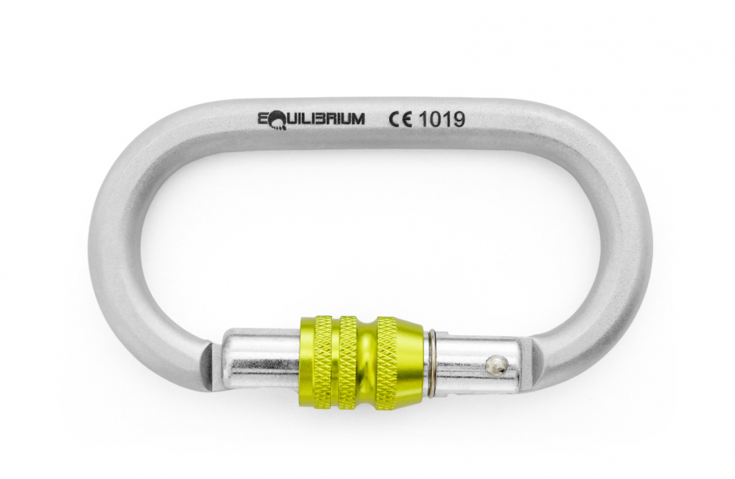 Steel oval carabiner - keylock