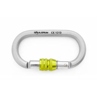 Steel oval carabiner - keylock