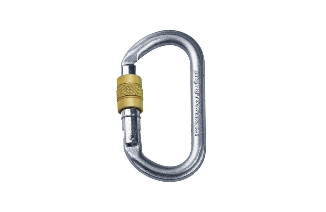 Steel oval carabiner - keylock