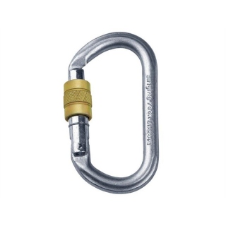 Steel oval carabiner - keylock